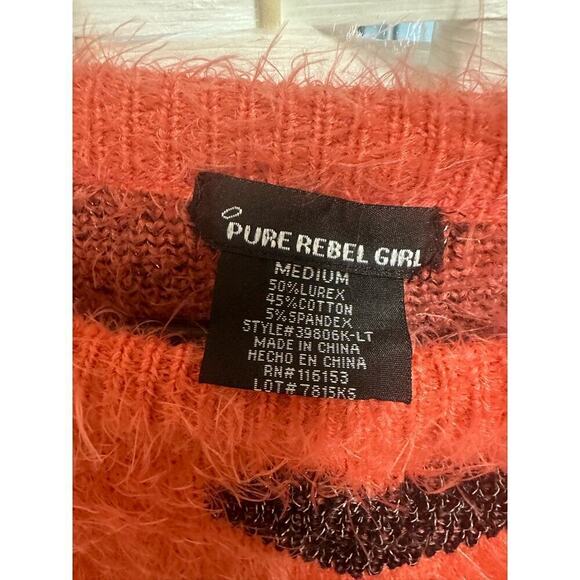 Pure Rebel Girl soft sweater with hearts size M - Picture 3 of 6